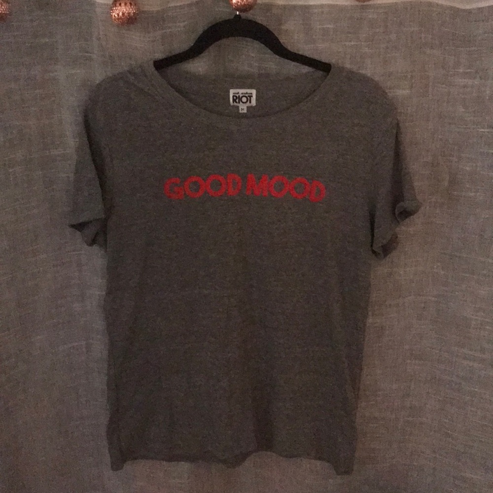 Gray Slogan Tee